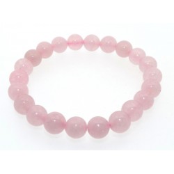 8mm Rose Quartz Gemstone Power Bracelet